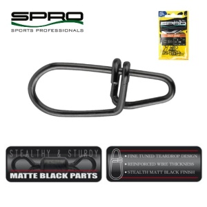 Agrafa SPRO Secure, Matt Black (7 buc.)