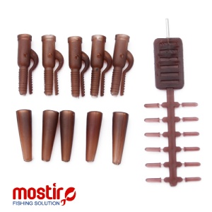 Kit lead clip heavy Mostiro cu bolt si con soft, maro