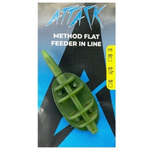Method Flat Feeder Attack Inline, Verde (1 buc.)