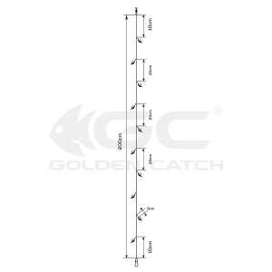 Taparine Sabiki Golden Catch FS1010, Natural (10 carlige) - Img 2