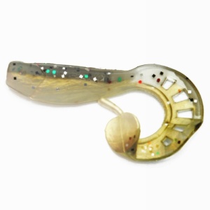 Twistere Profi Blinker Zandertail, Alb perlat/Negru, 10 cm (5 buc.)
