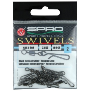 Vartej cu agrafa rapida SPRO Rolling Swivel with Hanging Snap (10 buc.)