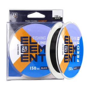 Fir monofilamet ZEOX Element Feeder, Negru (150 m)