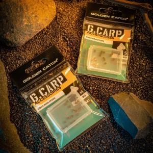 Opritoare Golden Catch G.Carp Hook Ring Stops, Khaki (20 buc.) - Img 3