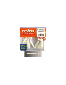 Twistere Reins Aji Ringer Shad Pearl White Holo Glow, 3.8 cm (1.5")