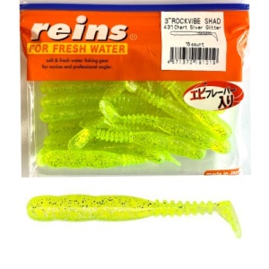 Twistere Reins Rockvibe Shad Chart Silver Glitter, 7.6 cm (3")