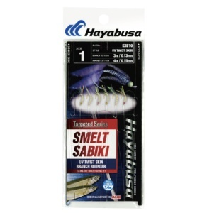 Taparine stavride Hayabusa Smelt Sabiki UV Twist Skin Branch Bouncer (6 carlige)