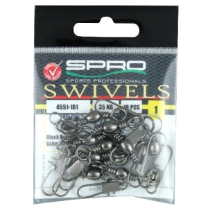 Vartej cu agrafa SPRO Barrel Swivel Interlock Snap (10 buc.)