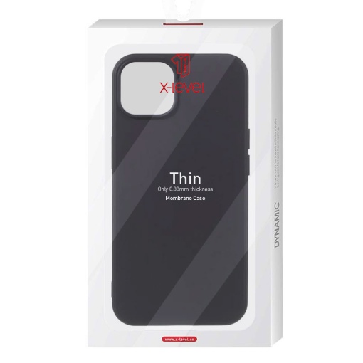 Husa de telefon X-Level Thin - iPhone 12 Pro Max - MicroFiber, Black