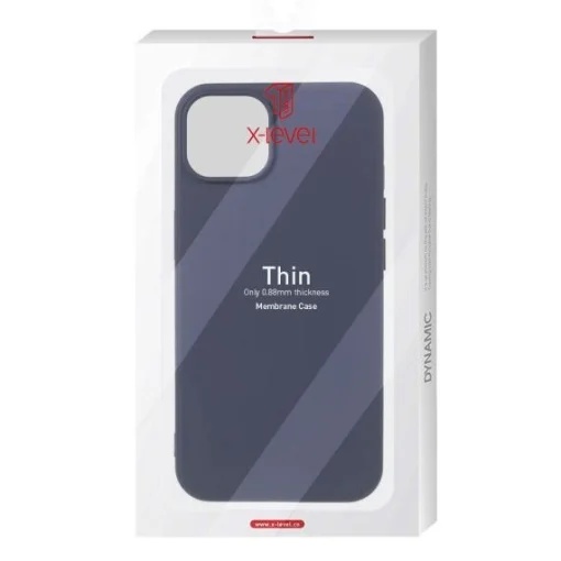 Husa telefon X-Level Thin - iPhone 15 Plus - MicroFiber, Navy Blue