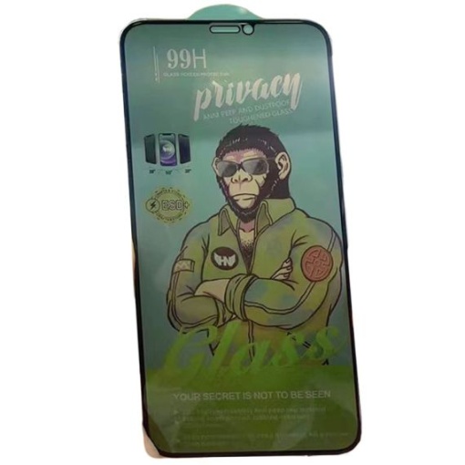 Folie ecran HN 6D Privacy, iPhone 11 / Xr, Tempered Glass, AntiSpy, Black frame