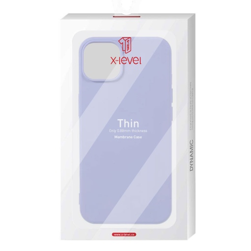 Husa telefon X-Level Thin - iPhone 15 Plus - MicroFiber, Lilac