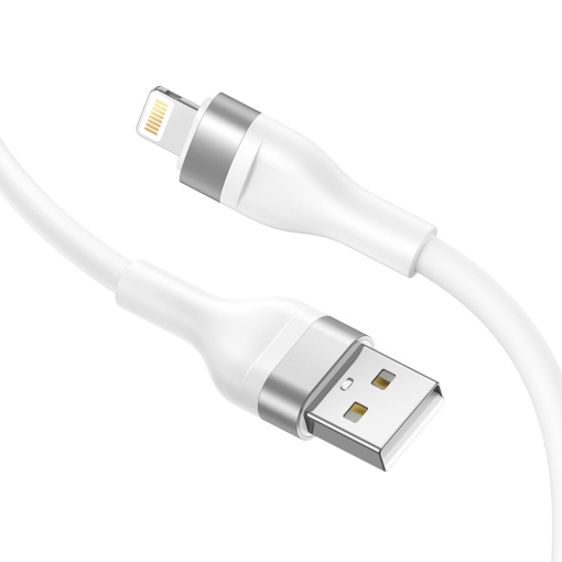 Cablu de date Lito - Data Cable (LD02) - USB to Lightning Fast Charging 60W, Tangle-free, 1.2m - White