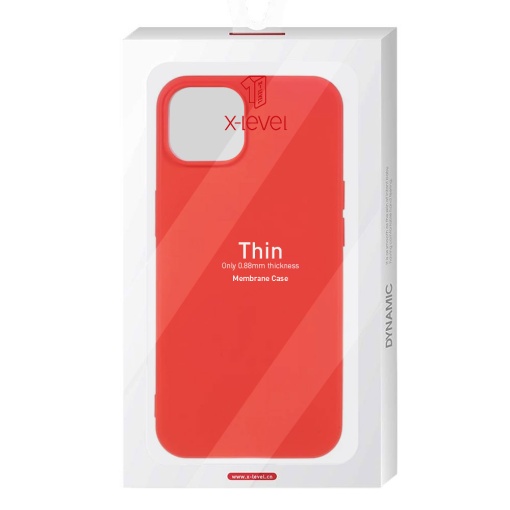 Husa telefon X-Level Thin - iPhone 13 - MicroFiber, Red