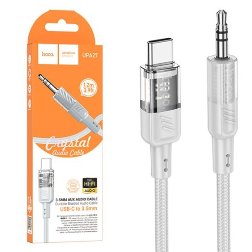 Cablu Audio, USB-C la Jack 3.5mm (M) - 1.2m, GRAY