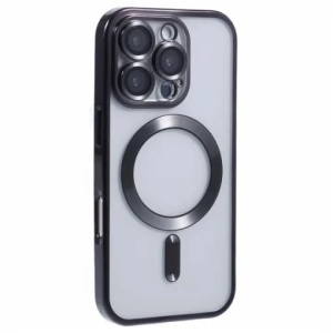 Husa Fashion - iPhone 11 Pro Max - silicon cu MagSafe, Slim, Transparenta, Negru - Img 3