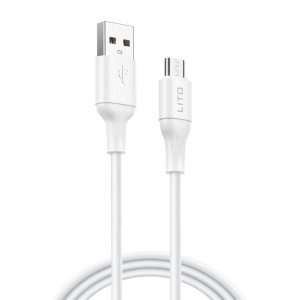 Cablu de date Lito - Data Cable (LD06) - USB to Micro-USB, PVC, 1m - White - Img 2