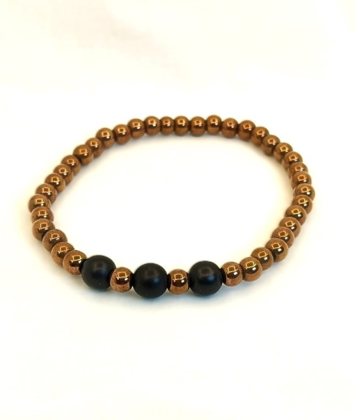Bratara unisex, Hematite si Onix mat