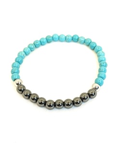 Bratara unisex, Howlit si Hematite