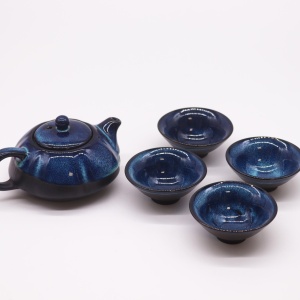 Set ceainic ceramic cu 4 cești