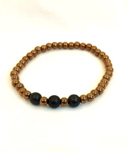 Bratara unisex, Hematite si Onix mat