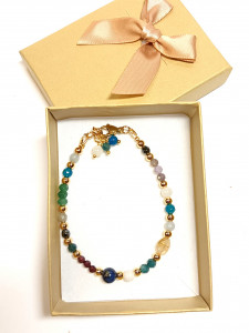 Bratara zodia Varsator, accesorii aurii - Img 3