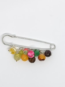 Safety pin brooch, Mix colors - Img 1