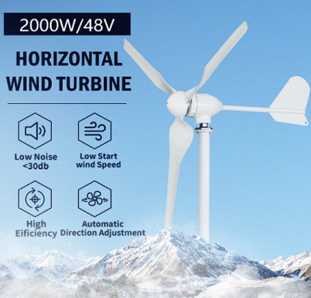Turbina eoliana 2000W 48V + Controller hibrid 2000W