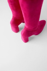 ZRA PinkLongBootsBoots - Img 3
