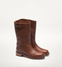 MASSIMO DUTTI Bota Biker Media Cana Cuero - Img 2