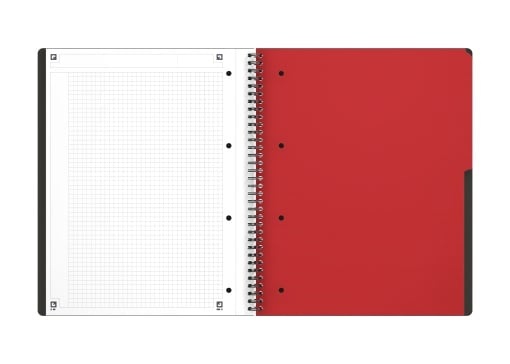 Agendă Oxford Internațional Active Book, A4+ 80 file, hârtie Optik 90g/mp, spiră dublă, scribzee, pătrățele, culoare portocalie (Copy 1) - 2 | YEO