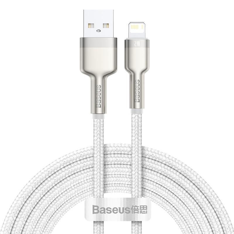 Cablu Baseus Cafule Metal 2m, alb - 2 | YEO
