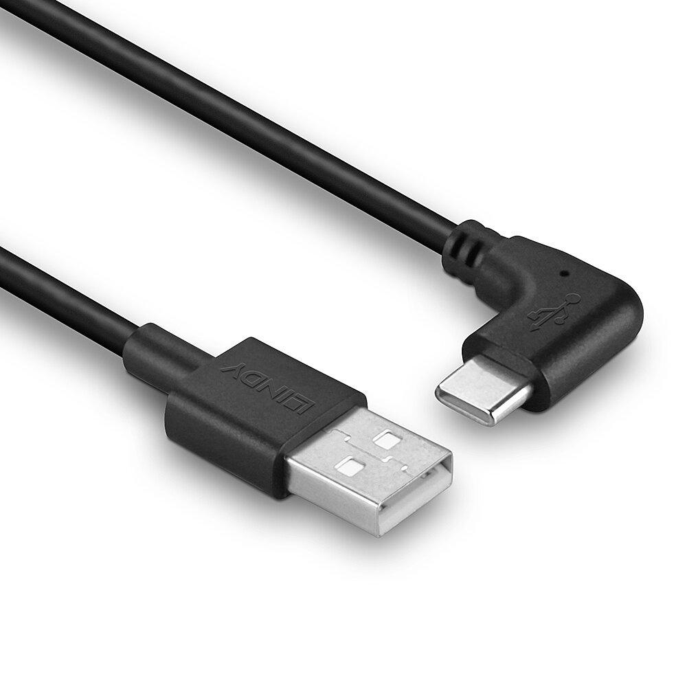 Cablu Lindy USB C 2 90° 1m negru - 2 | YEO