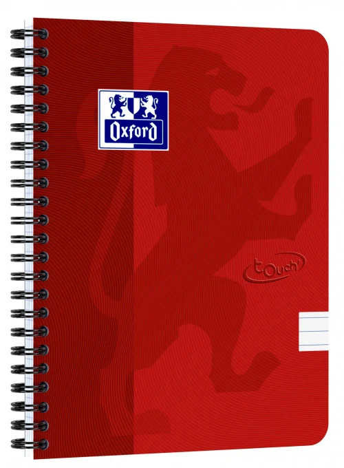 Caiet cu spirala A5, OXFORD School Touch , 70 file-90g/mp, 4 perf, coperta carton - dictando - 3 | YEO