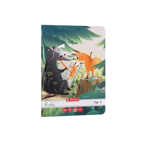 Caiet Herlitz motiv Fun Time, A5, 36 file, hârtie 80g/Mp Fsc Mix, Tip II - 1 | YEO