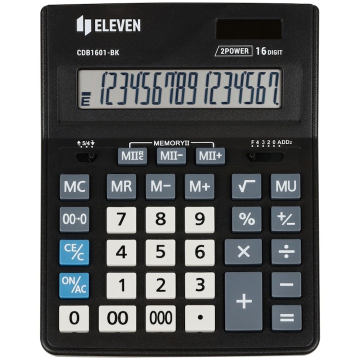 Calculator de birou Eleven CDB1601-BK, 16 digits, 205 x 155 x 35 mm - 2 | YEO