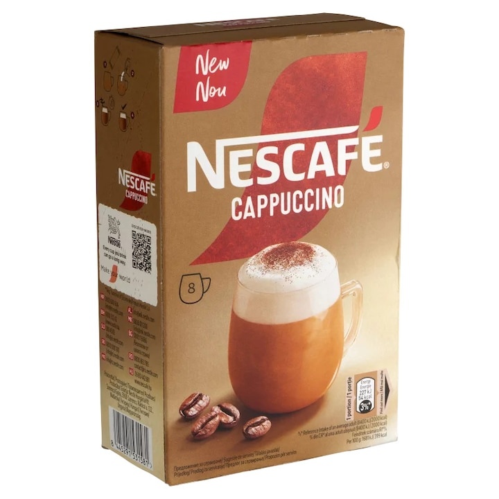 Capuccino Nescafe Classic, 13.5g x 8 plicuri