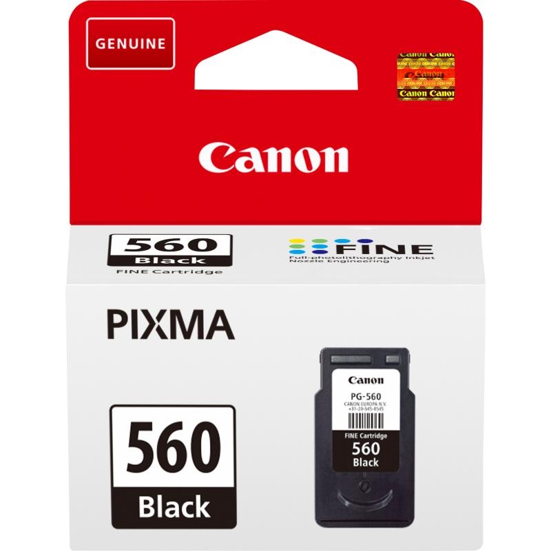 Cartus cerneala Canon PG-560, black, capacitate 7.5ml / 180 pagini, pentru PIXMA TS5350, PIXMA TS5351, - 1 | YEO
