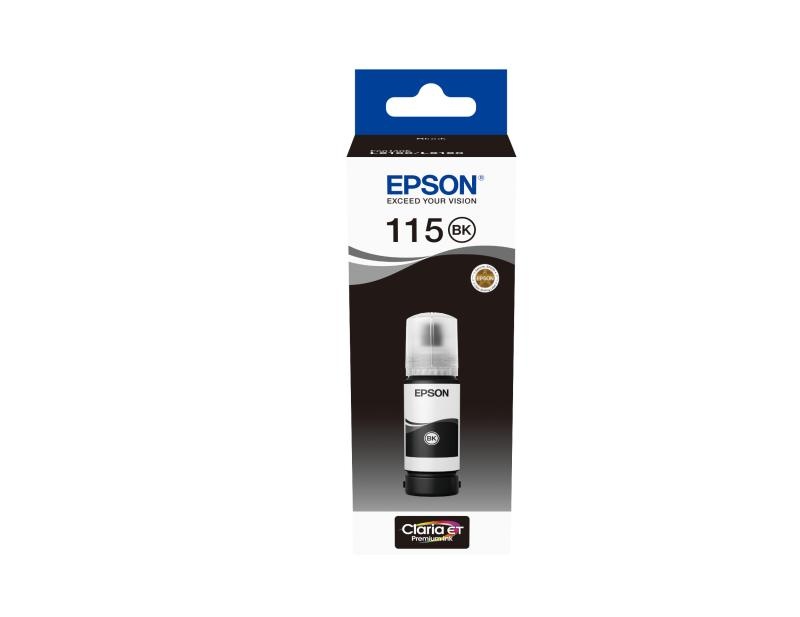 Cartus cerneala Epson 115, pigment black, capacitate 70ml / 6200 pagini, compatibil cu: Epson EcoTank - 2 | YEO