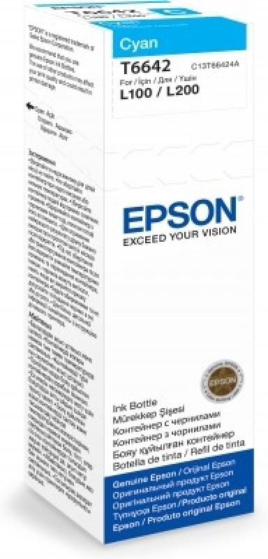 Cartus cerneala Epson T6642, cyan, capacitate 70ml, pentru echipamente CISS L100/L110/L200/L210/L300/L355/L550 - 1 | YEO