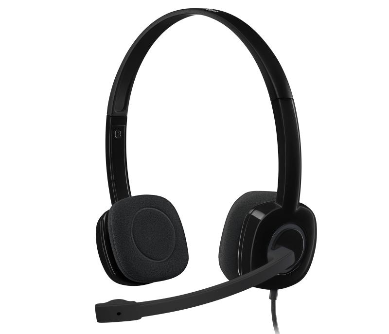 Casti cu microfon Logitech H151, negru - 3 | YEO