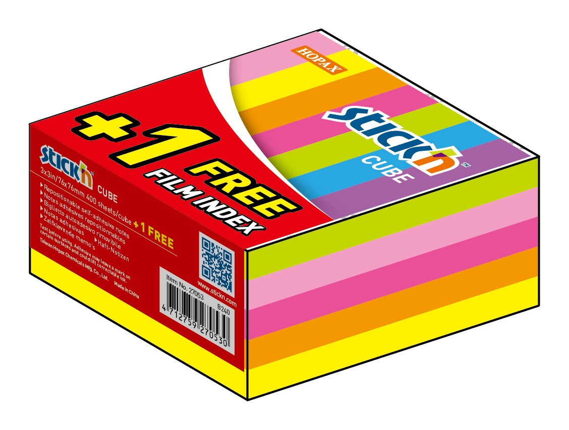 Cub notes autoadeziv 76 x 76 mm, 400 file, Stick