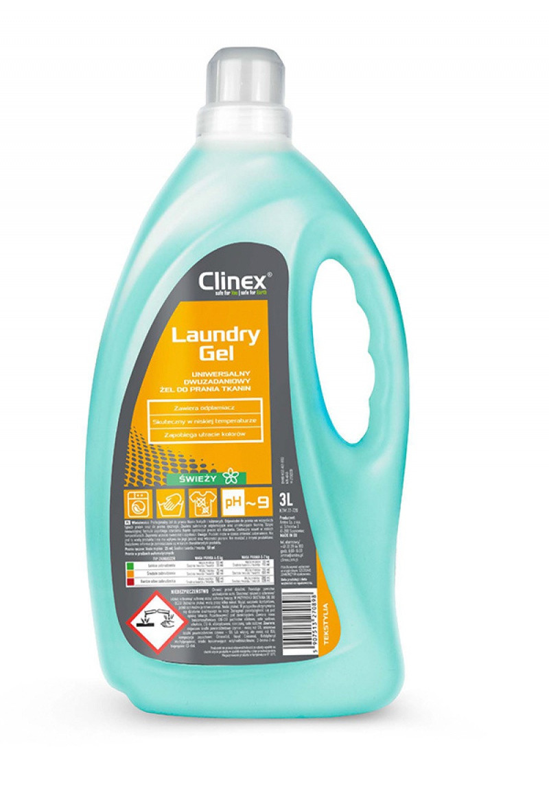 Detergent gel pentru rufe, Clinex Laundry Gel Fresh, 3 litri