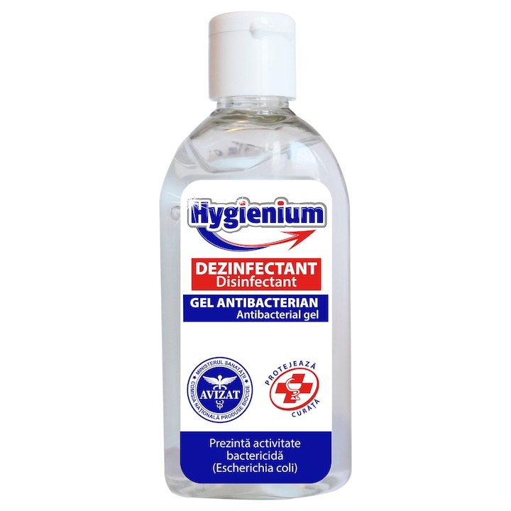 Gel dezinfectant pentru mâini Hygienium, cu 70 % alcool, efect antibacterian, 85 ml