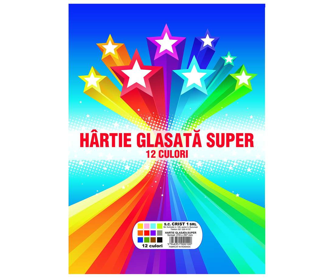 Hartie glasata Lucioasa CRIST 10file/set