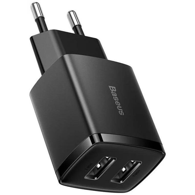 Incarcator Retea Baseus Compact, negru - 2 | YEO