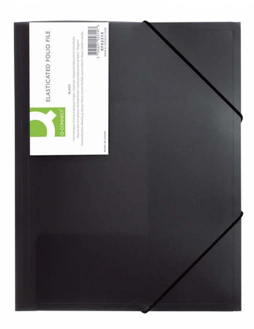 Mapa plastic cu elastic pe colțuri Q-Connect A4 400 microni transparentă - 3 | YEO
