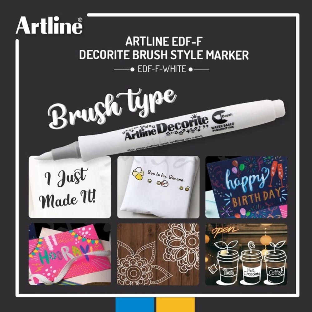 Marker pentru decorare Artline Decorite vârf flexibil (tip pensulă) - 3 | YEO