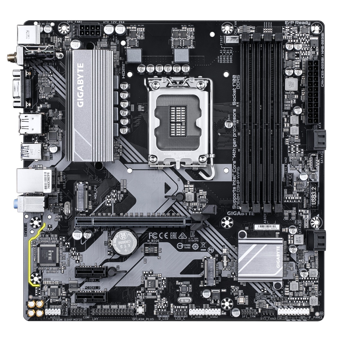 MB GB B760M D3HP WIFI6 DDR5 LGA1700 - 1 | YEO