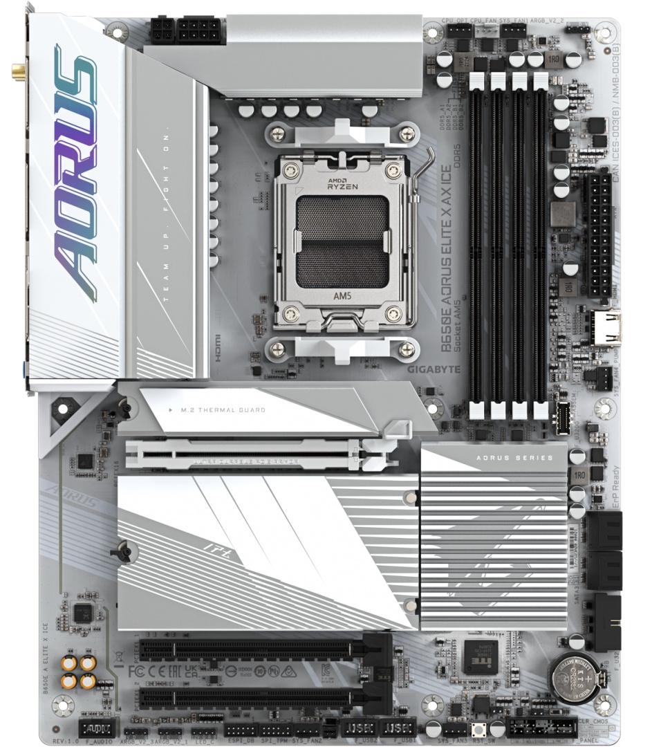 MB Gigabyte B650E AORUS ELITE AX ICE - 1 | YEO